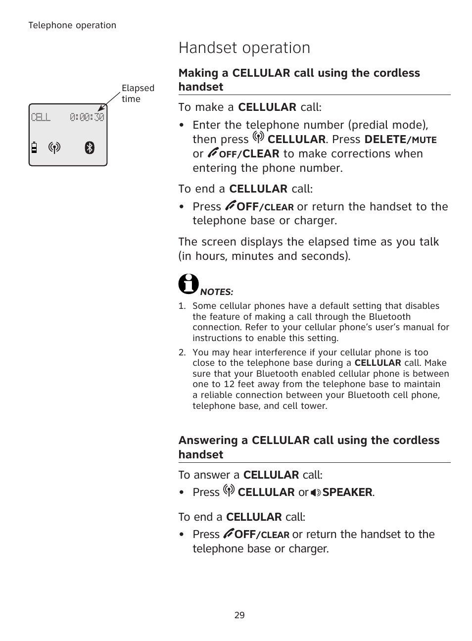 Handset operation | AT&T DECT TL91278 User Manual | Page 34 / 91