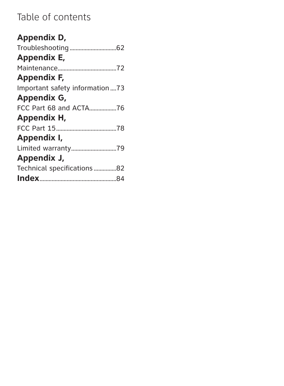 AT&T DECT TL91278 User Manual | Page 5 / 91