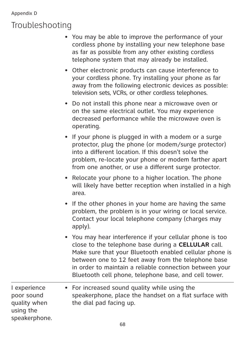 Troubleshooting | AT&T DECT TL91278 User Manual | Page 73 / 91