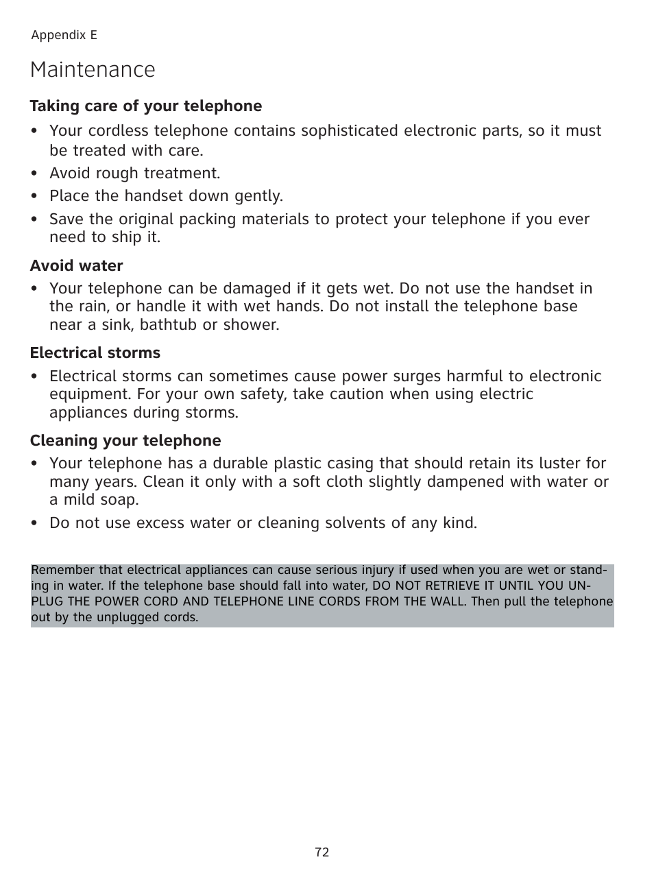 Maintenance | AT&T DECT TL91278 User Manual | Page 77 / 91