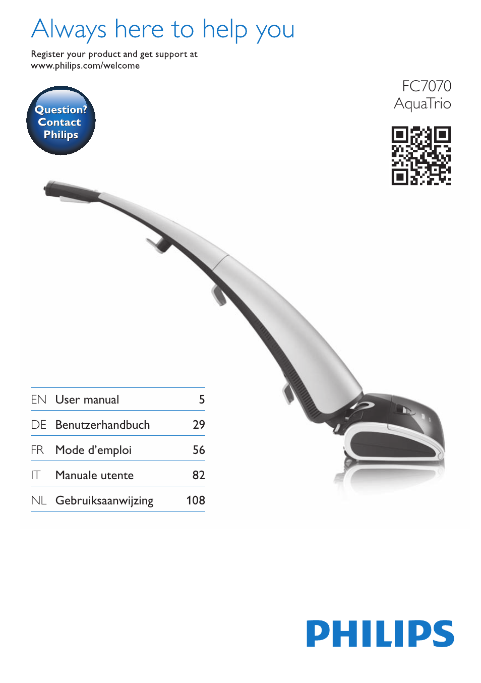 Philips AquaTrio Système d'aspiration et lavage User Manual | 134 pages
