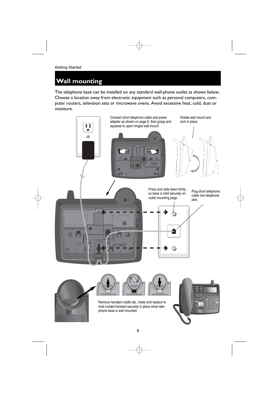 Wall mounting | AT&T E5908 User Manual | Page 12 / 62