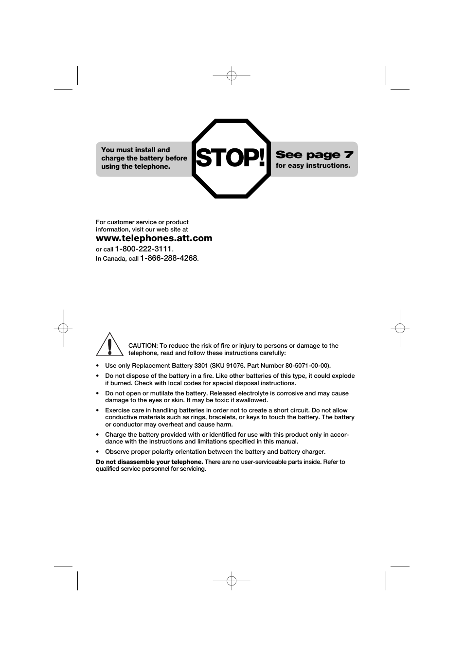 Stop, See page 7 | AT&T E5908 User Manual | Page 4 / 62