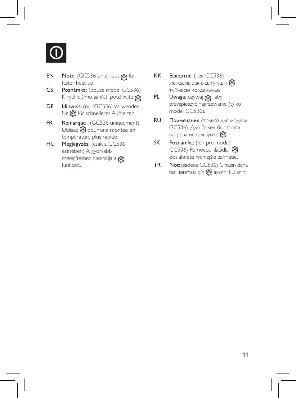 Philips Défroisseur User Manual | Page 11 / 45