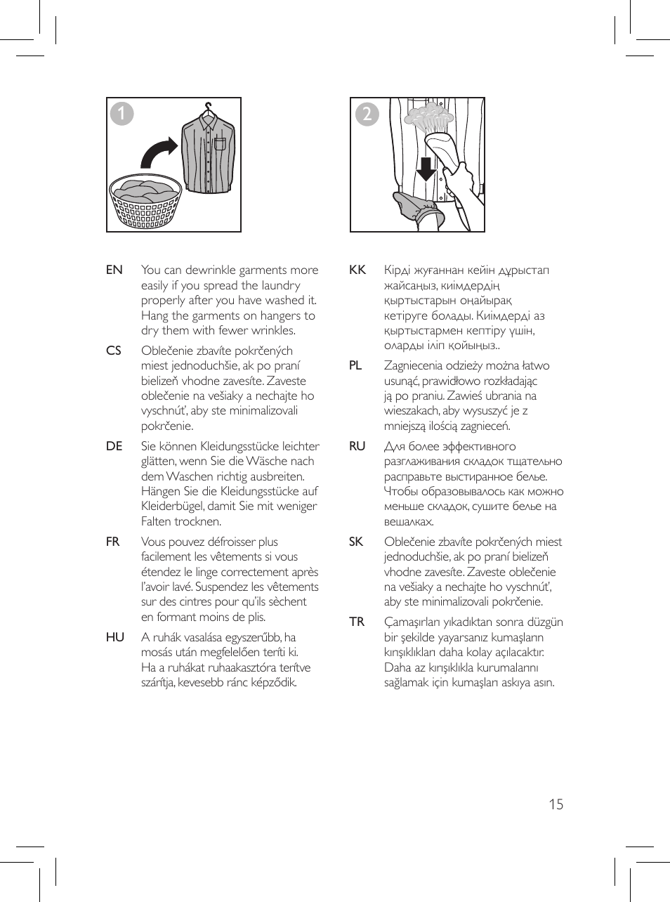 Philips Défroisseur User Manual | Page 15 / 45