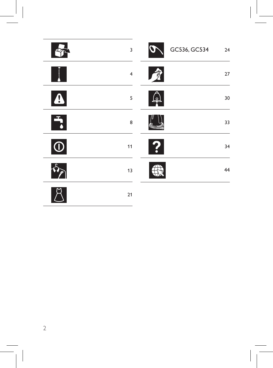 Philips Défroisseur User Manual | Page 2 / 45