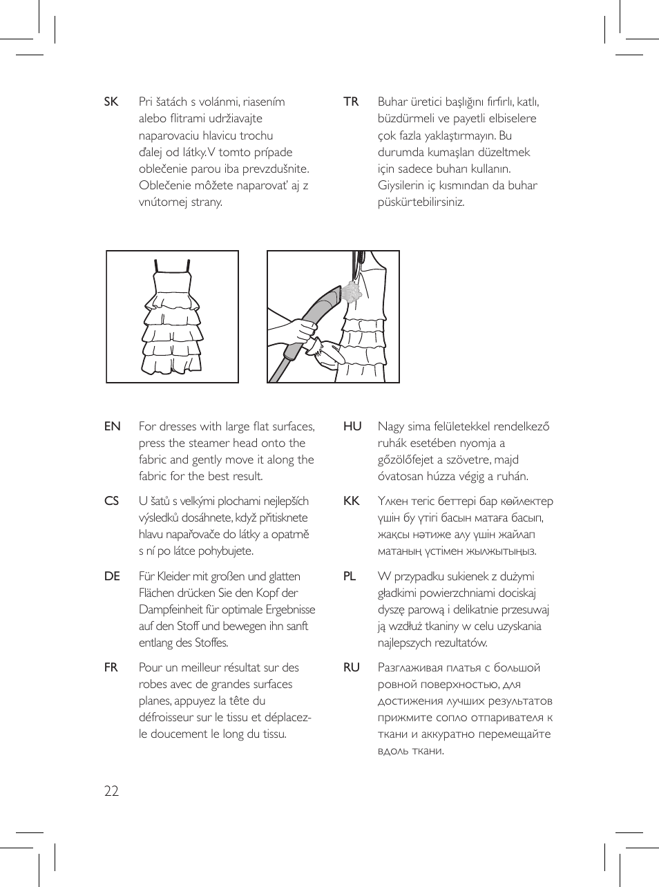 Philips Défroisseur User Manual | Page 22 / 45