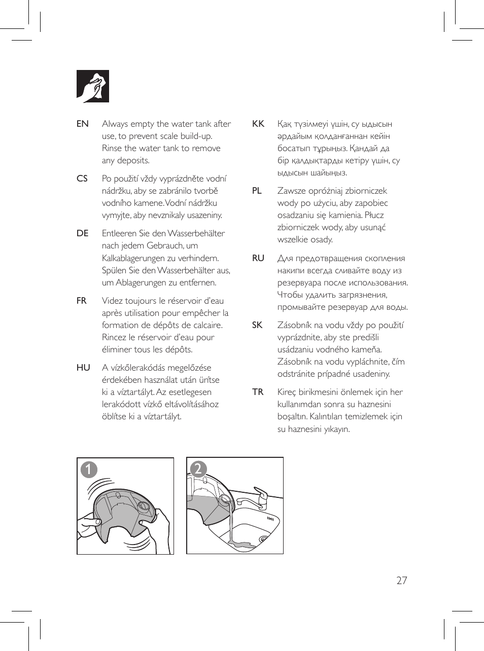 Philips Défroisseur User Manual | Page 27 / 45