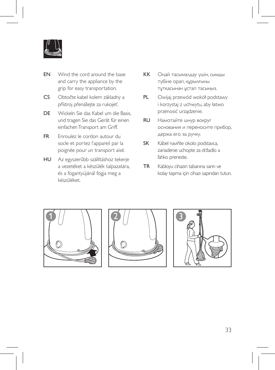 Philips Défroisseur User Manual | Page 33 / 45