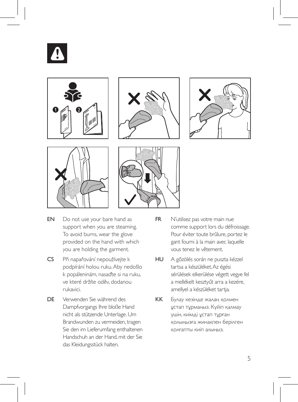 Philips Défroisseur User Manual | Page 5 / 45