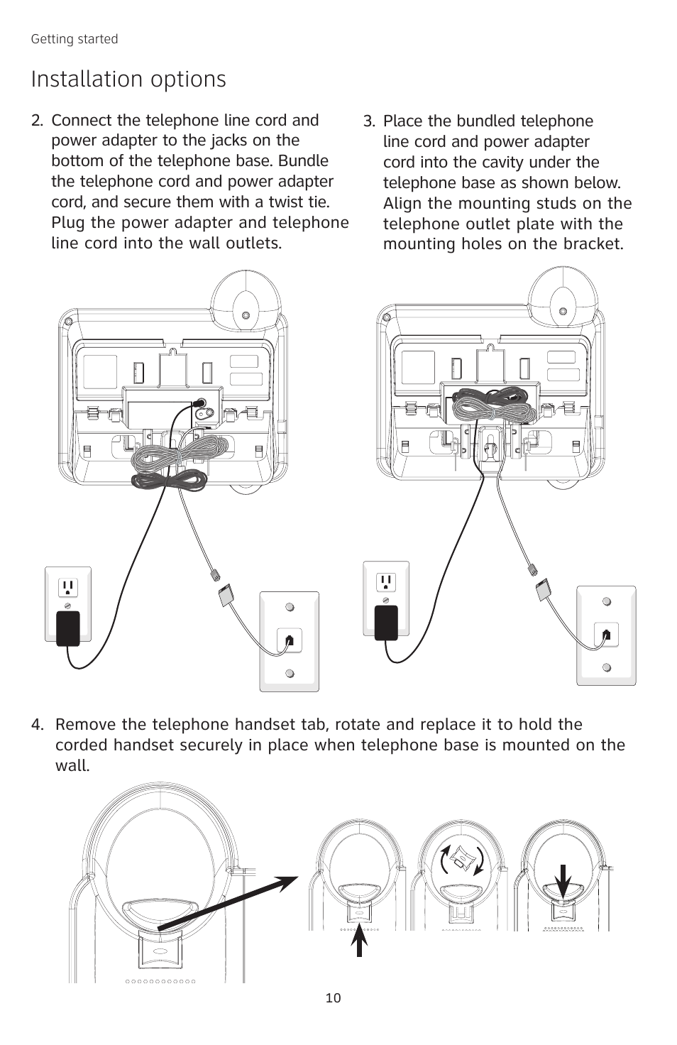 Installation options | AT&T TL74308 User Manual | Page 15 / 97
