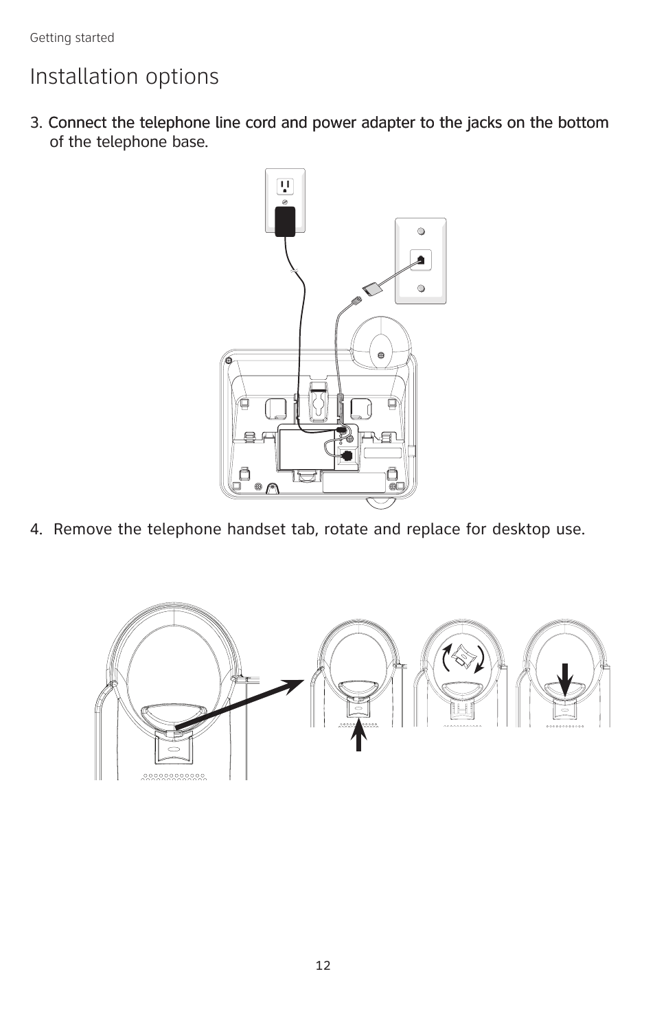 Installation options | AT&T TL74308 User Manual | Page 17 / 97