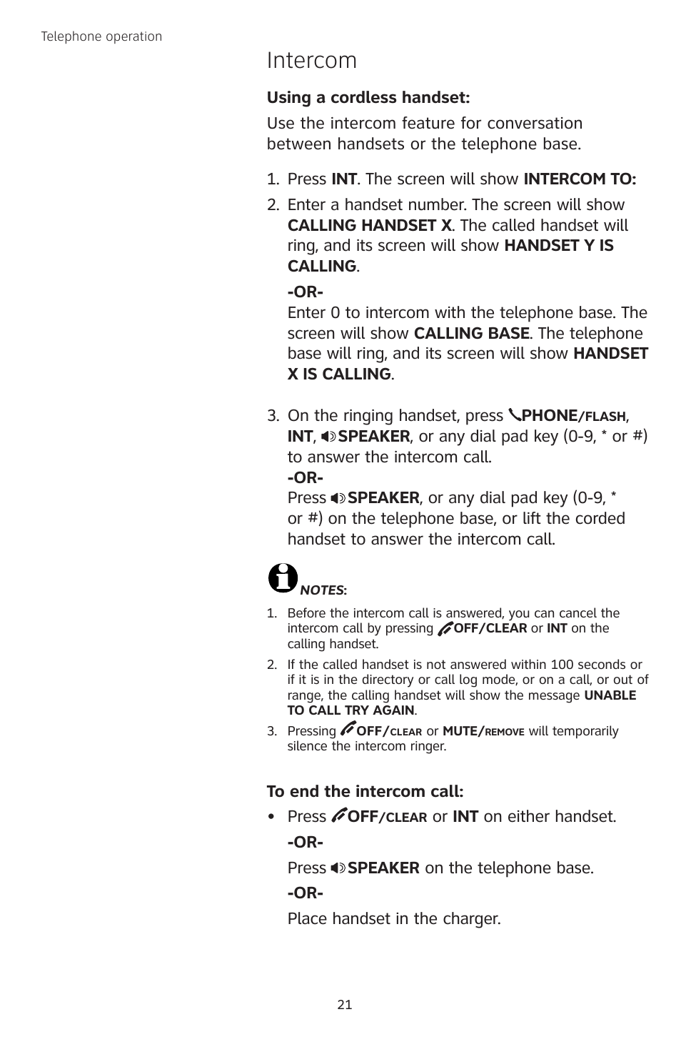 Intercom | AT&T TL74308 User Manual | Page 26 / 97