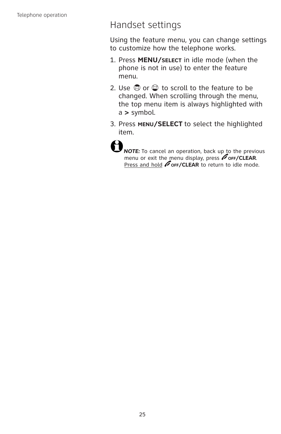 Handset settings | AT&T TL74308 User Manual | Page 30 / 97