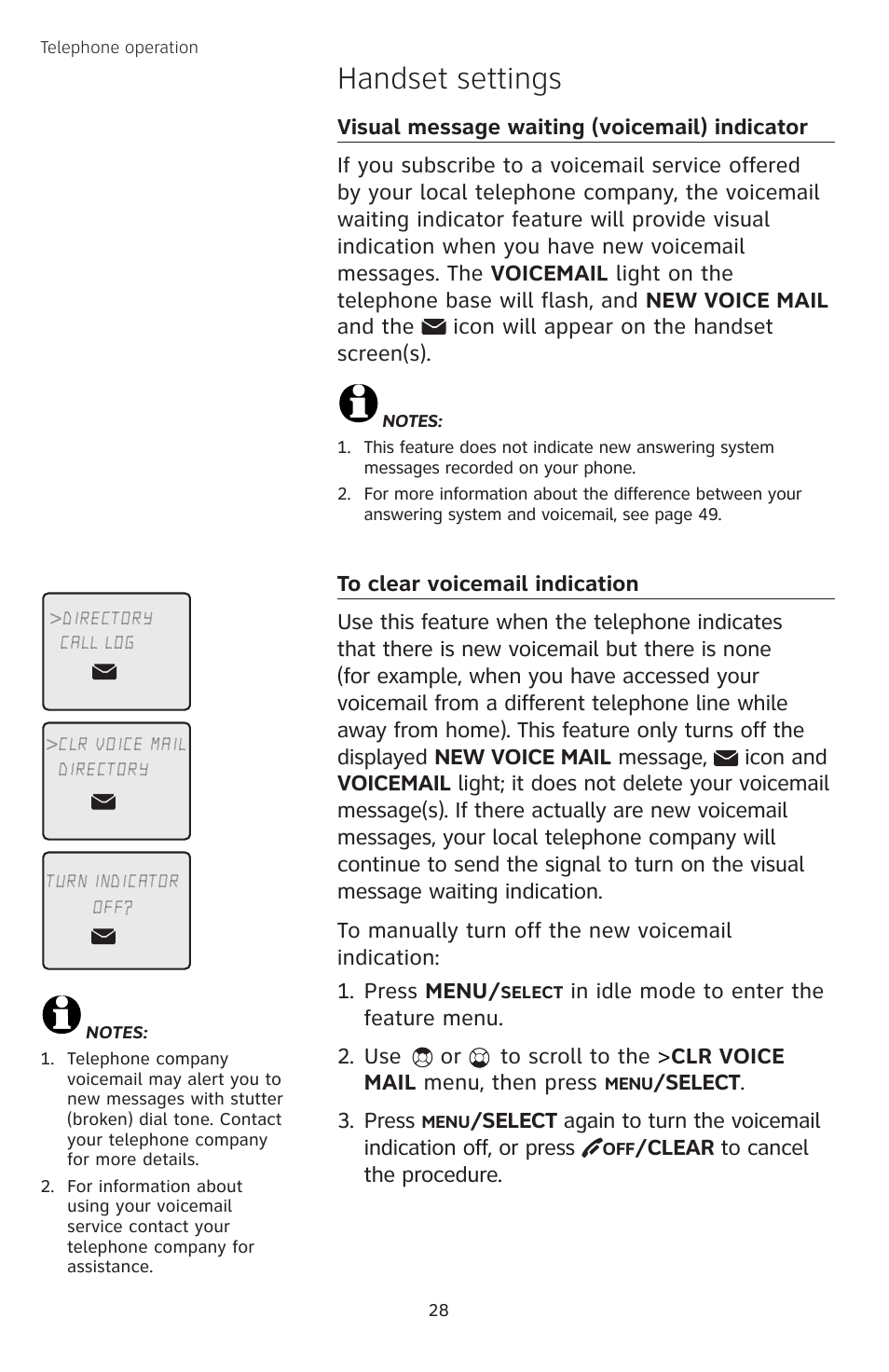 Handset settings | AT&T TL74308 User Manual | Page 33 / 97