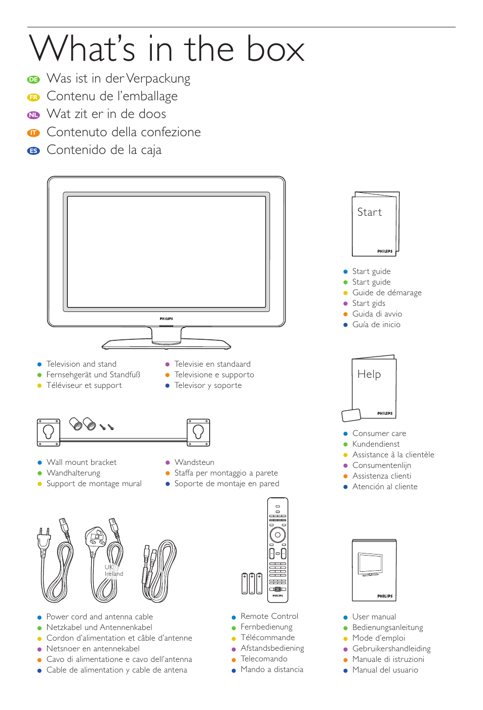 What’s in the box | Philips Aurea Téléviseur User Manual | Page 3 / 37