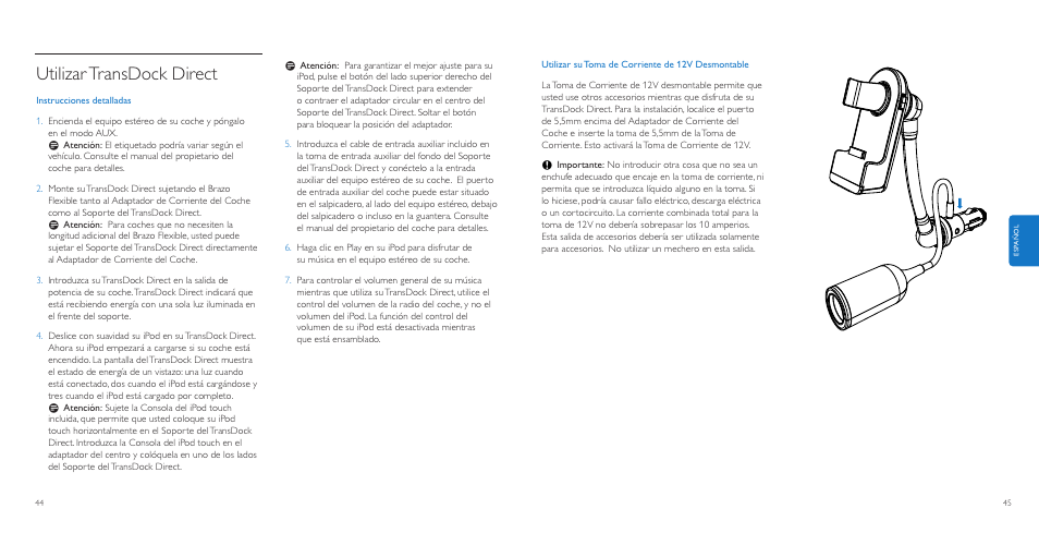 Utilizartransdock direct | Philips AuxDock User Manual | Page 23 / 92