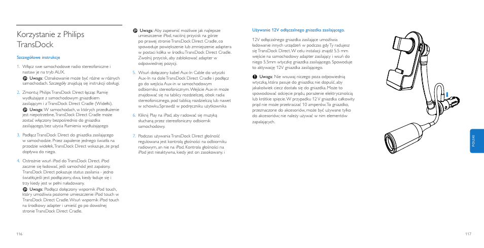 Korzystanie z philips transdock | Philips AuxDock User Manual | Page 59 / 92