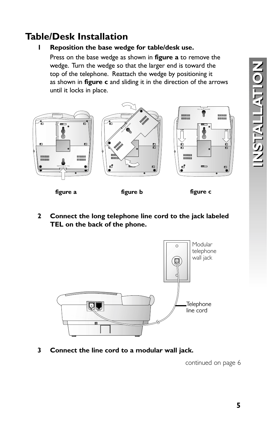 Inst alla tion inst alla tion | AT&T Speakerphone with Caller ID with Call Waiting 959 User Manual | Page 7 / 50