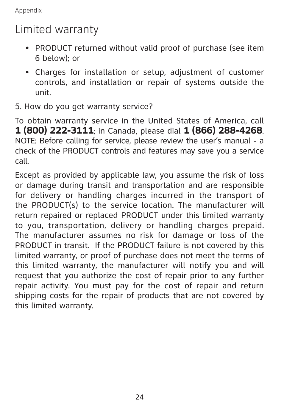 Limited warranty | AT&T EXPANSION EP5632 User Manual | Page 27 / 30