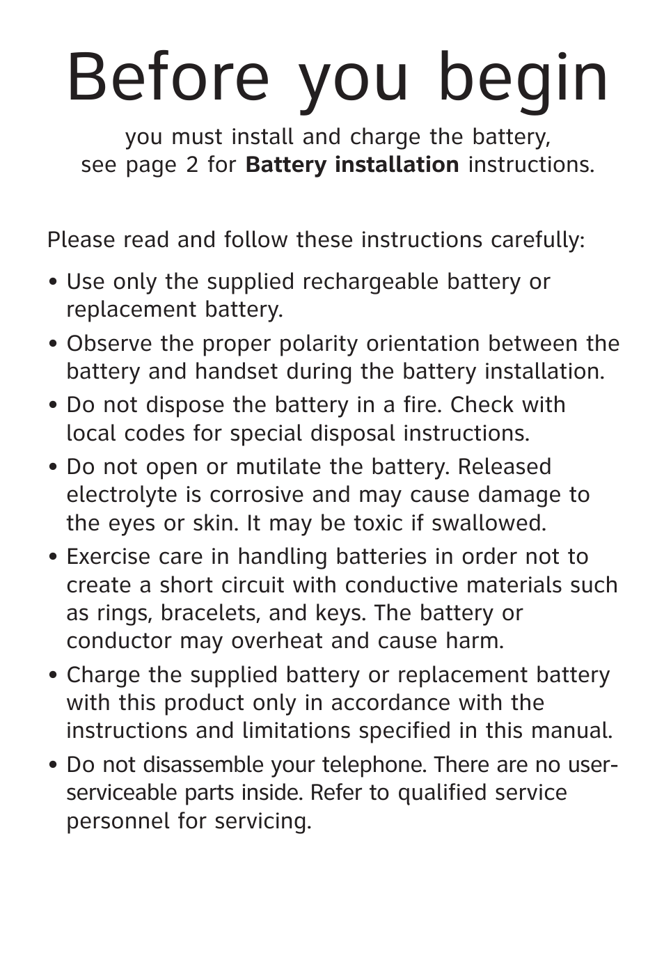 Before you begin | AT&T EXPANSION EP5632 User Manual | Page 3 / 30