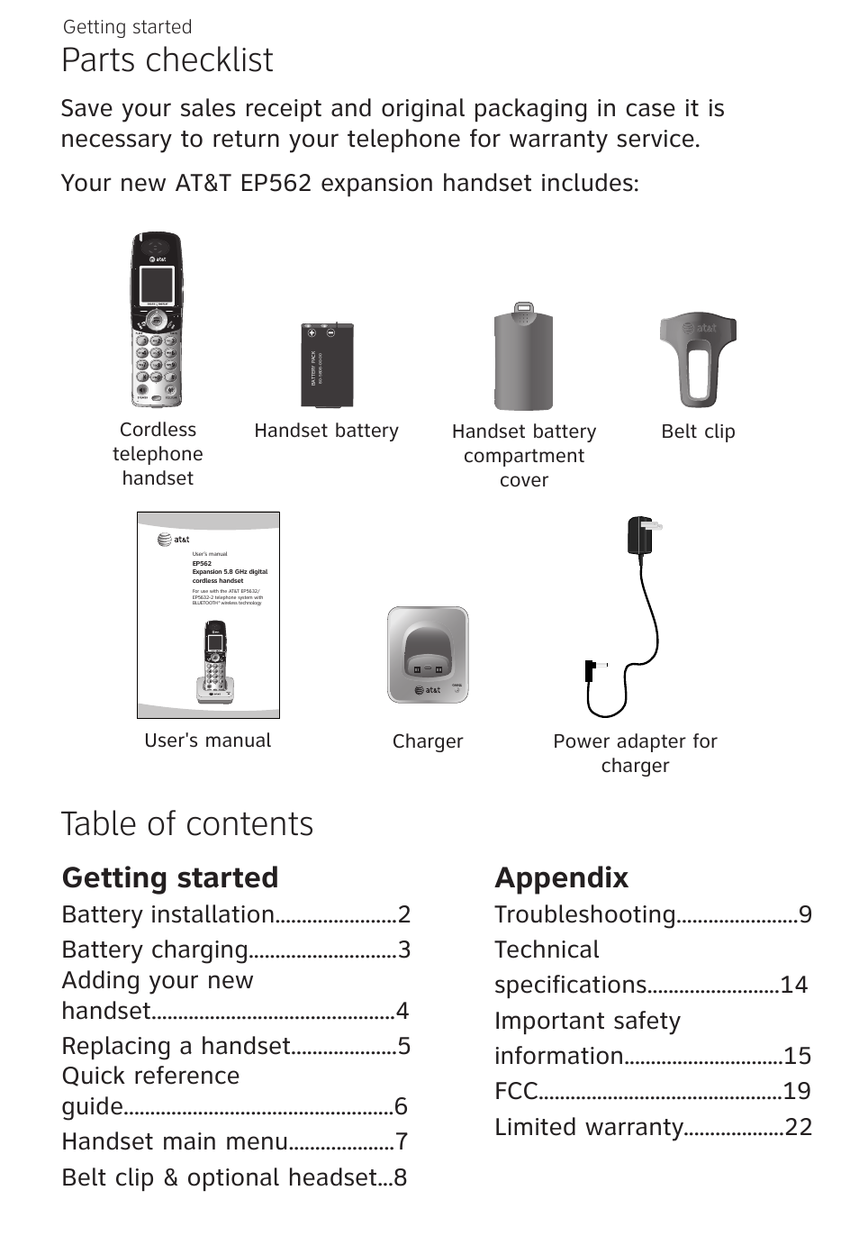 AT&T EXPANSION EP5632 User Manual | Page 4 / 30