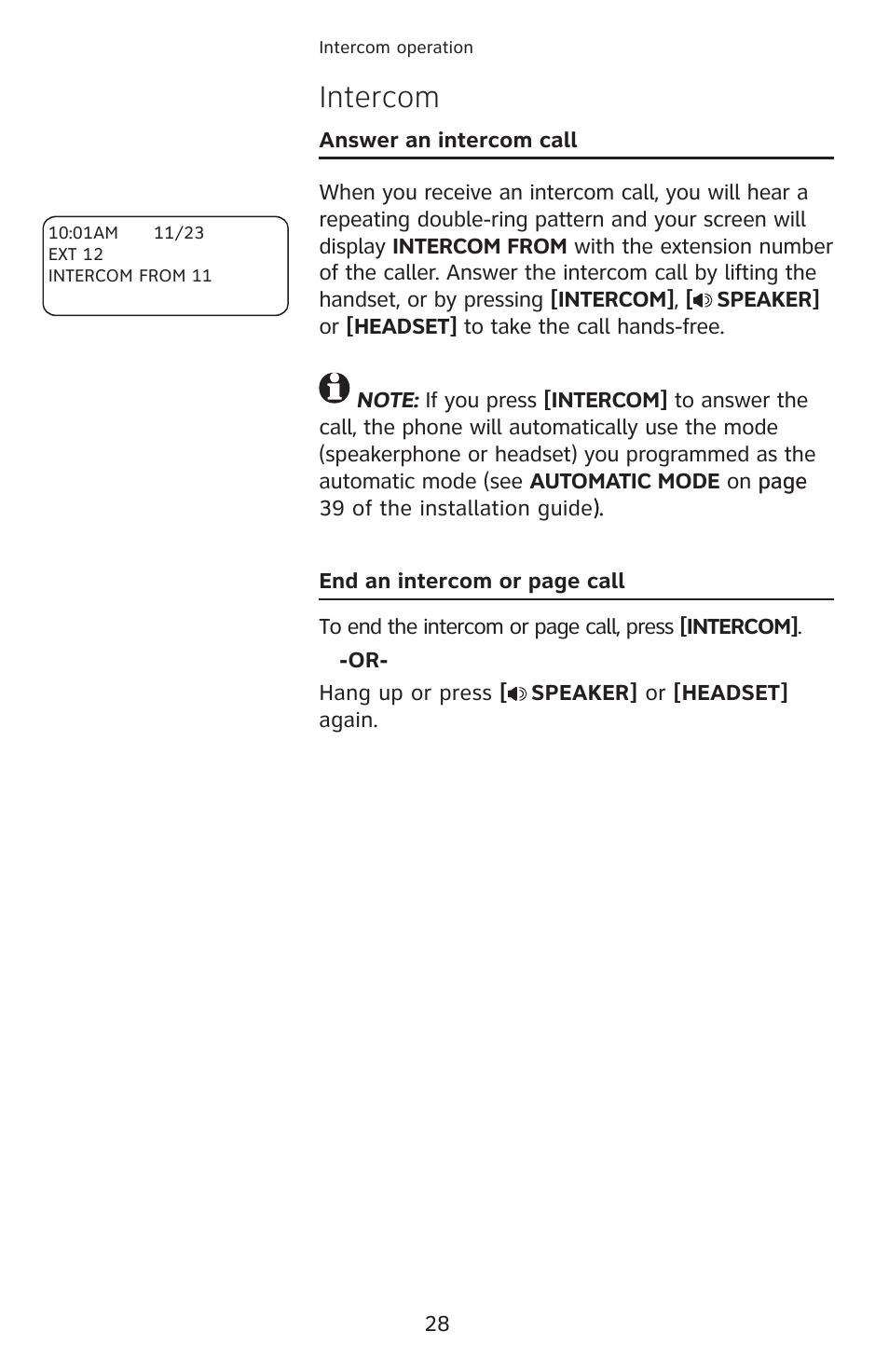 Intercom | AT&T 1070 User Manual | Page 14 / 74