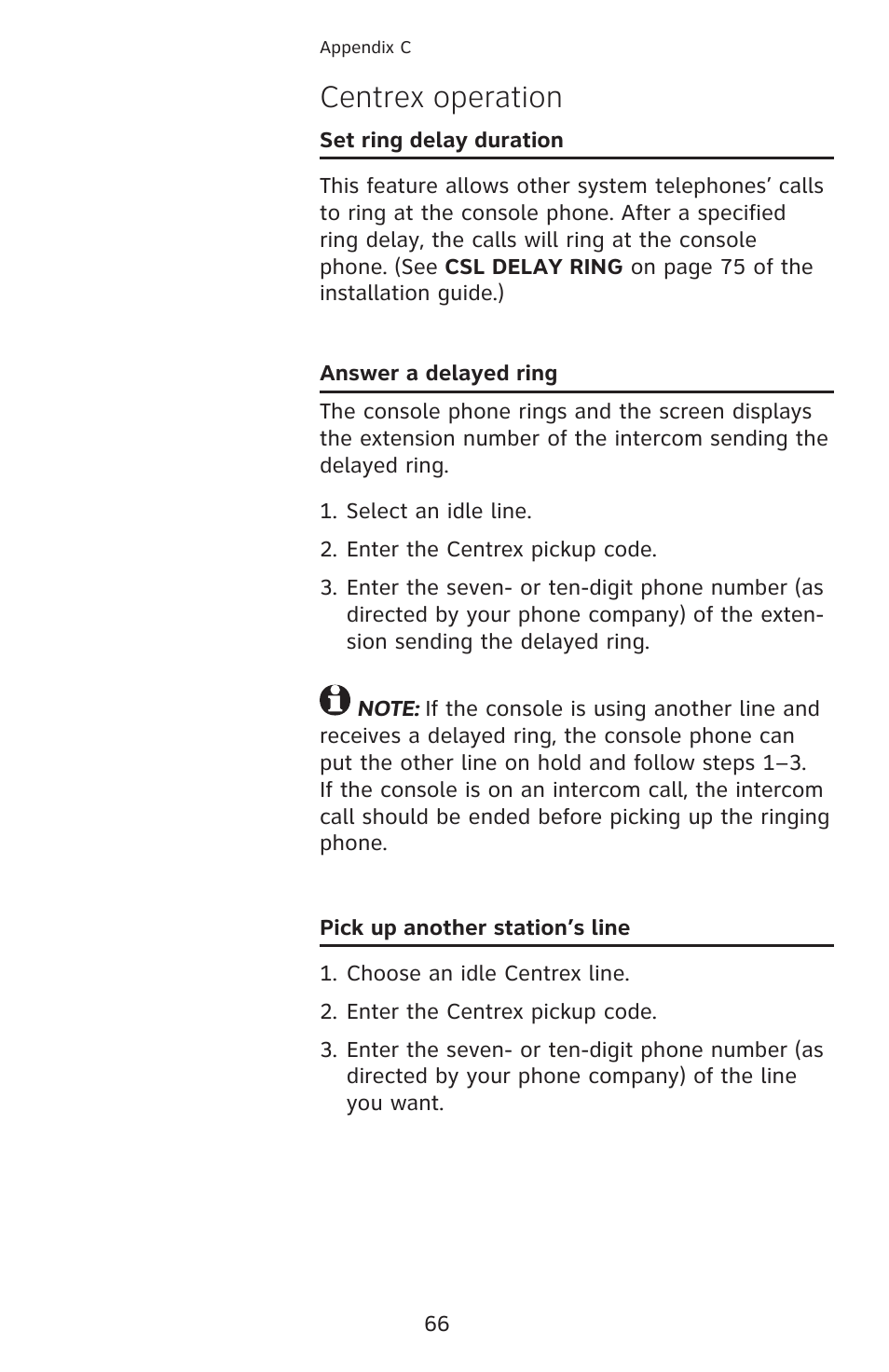 Centrex operation | AT&T 1070 User Manual | Page 52 / 74