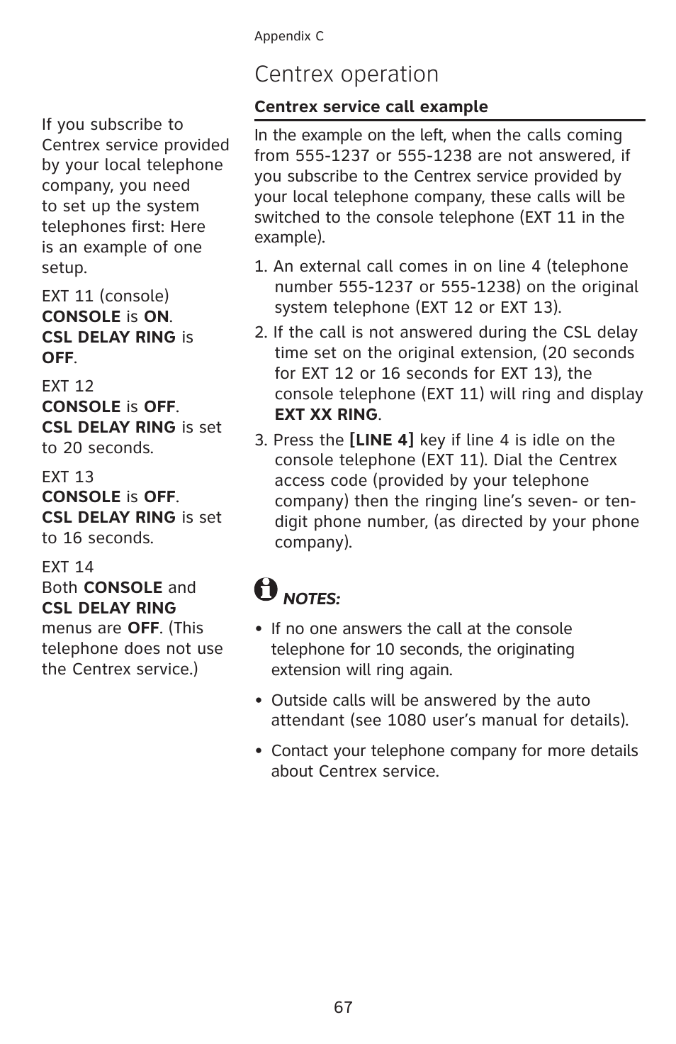 Centrex operation | AT&T 1070 User Manual | Page 53 / 74