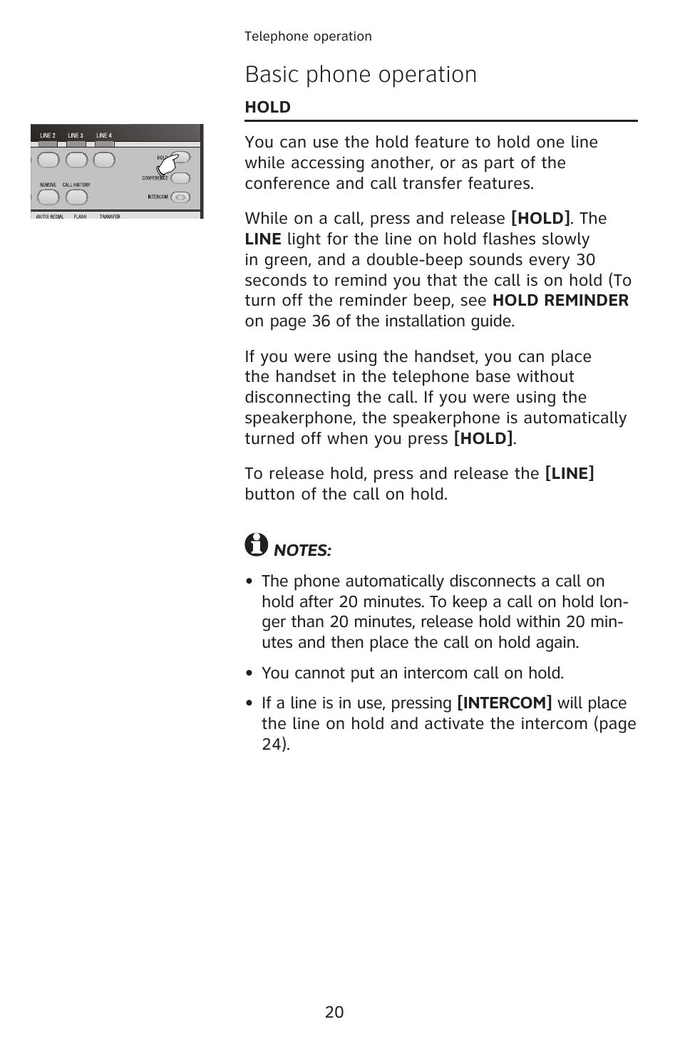 Basic phone operation | AT&T 1070 User Manual | Page 6 / 74