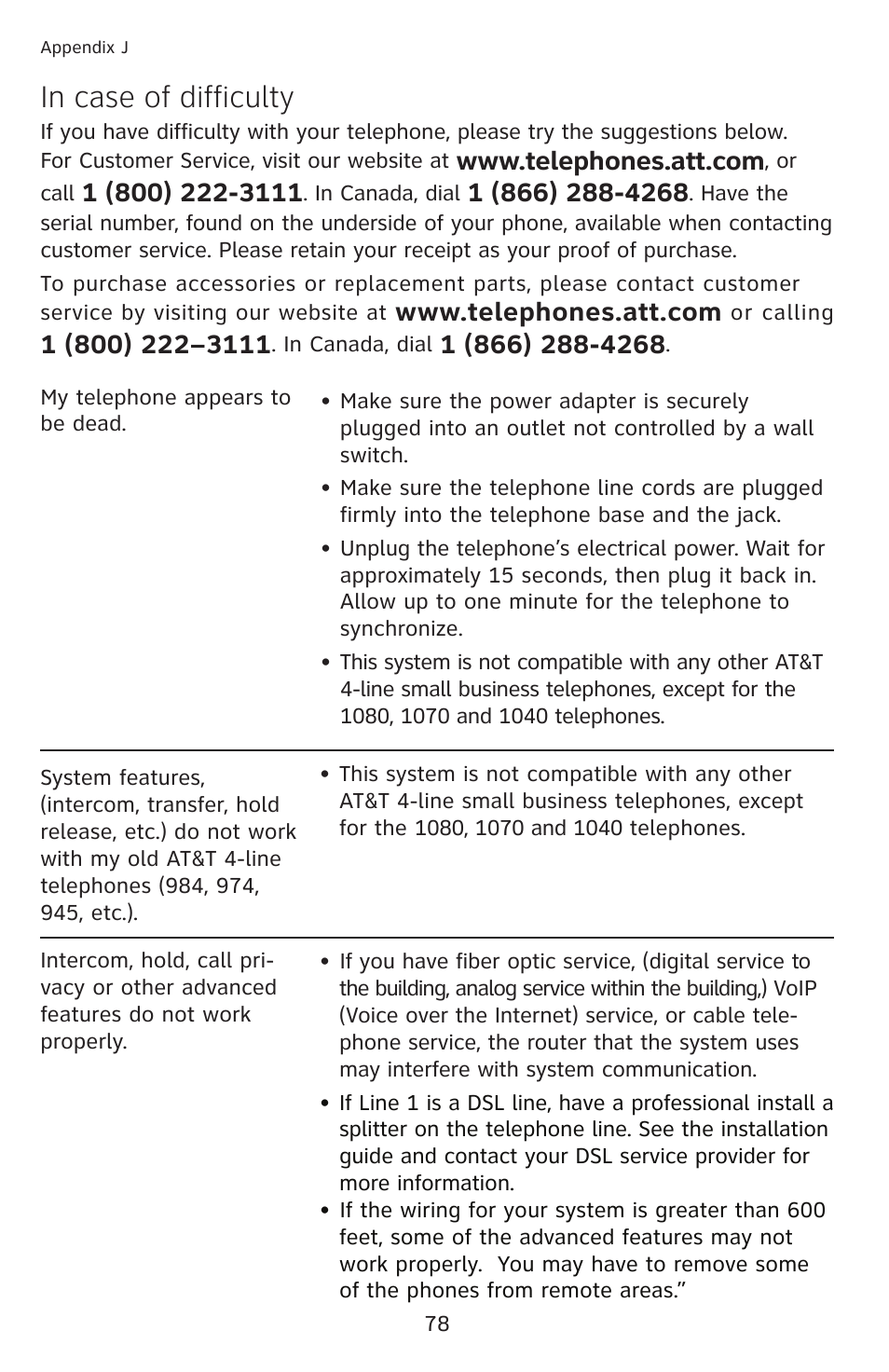 AT&T 1070 User Manual | Page 64 / 74