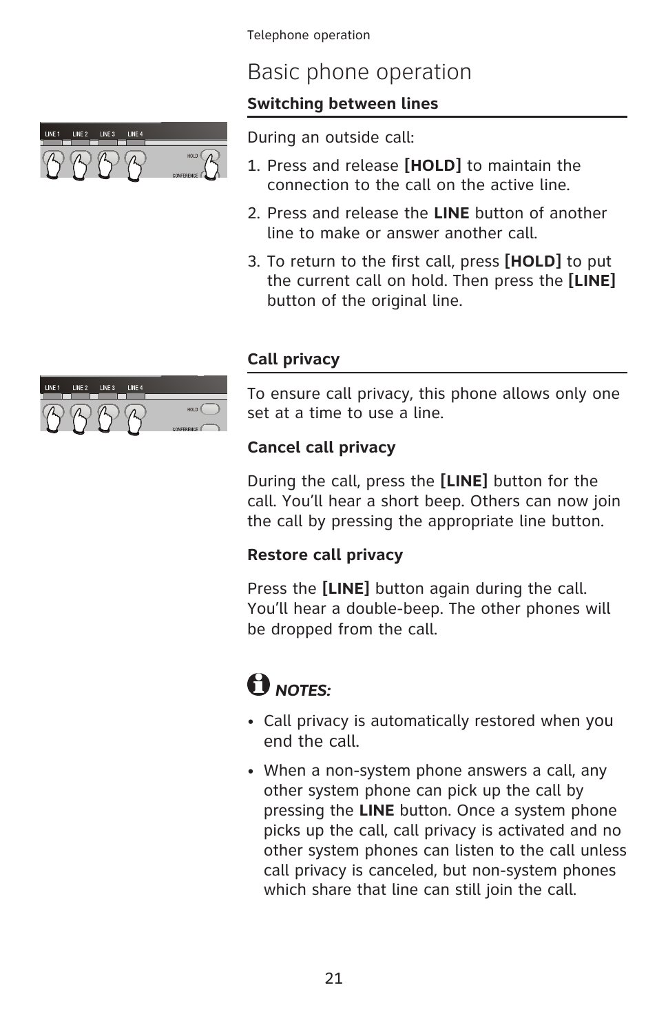 Basic phone operation | AT&T 1070 User Manual | Page 7 / 74