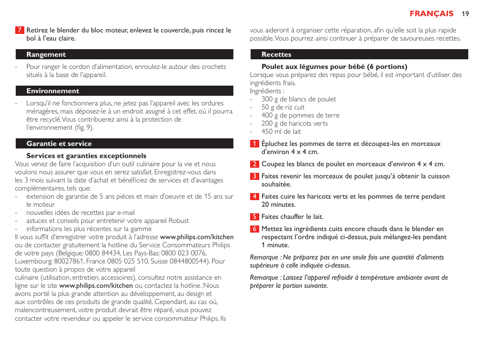 Champs électromagnétiques (cem), Verrou de sécurité intégré, Avant la première utilisation | Utilisation de l’appareil, Contrôle de la vitesse | Philips Robust Collection Blender User Manual | Page 19 / 28
