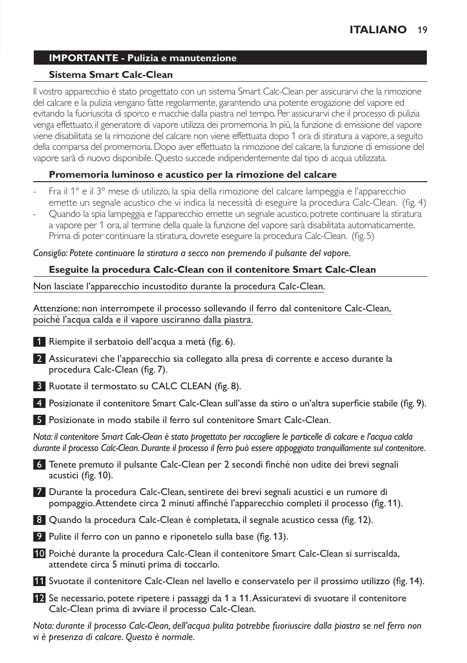 Philips Centrale vapeur User Manual | Page 19 / 28