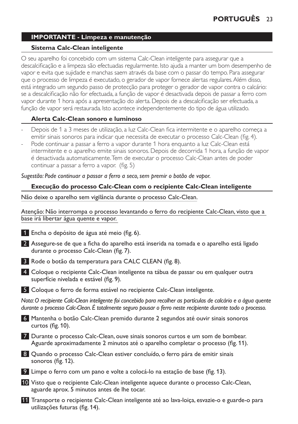 Philips Centrale vapeur User Manual | Page 23 / 28