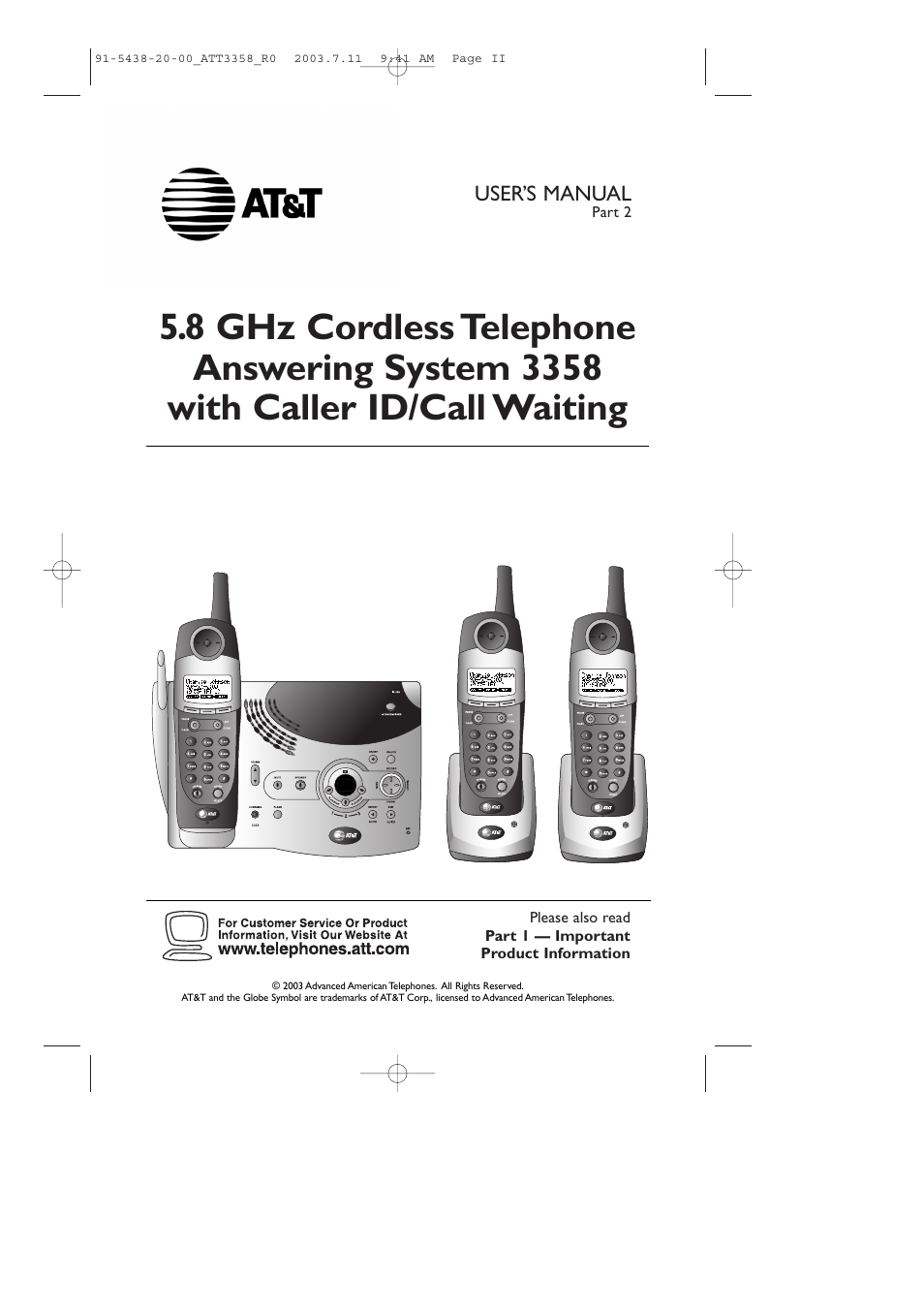 AT&T 3358 User Manual | 72 pages