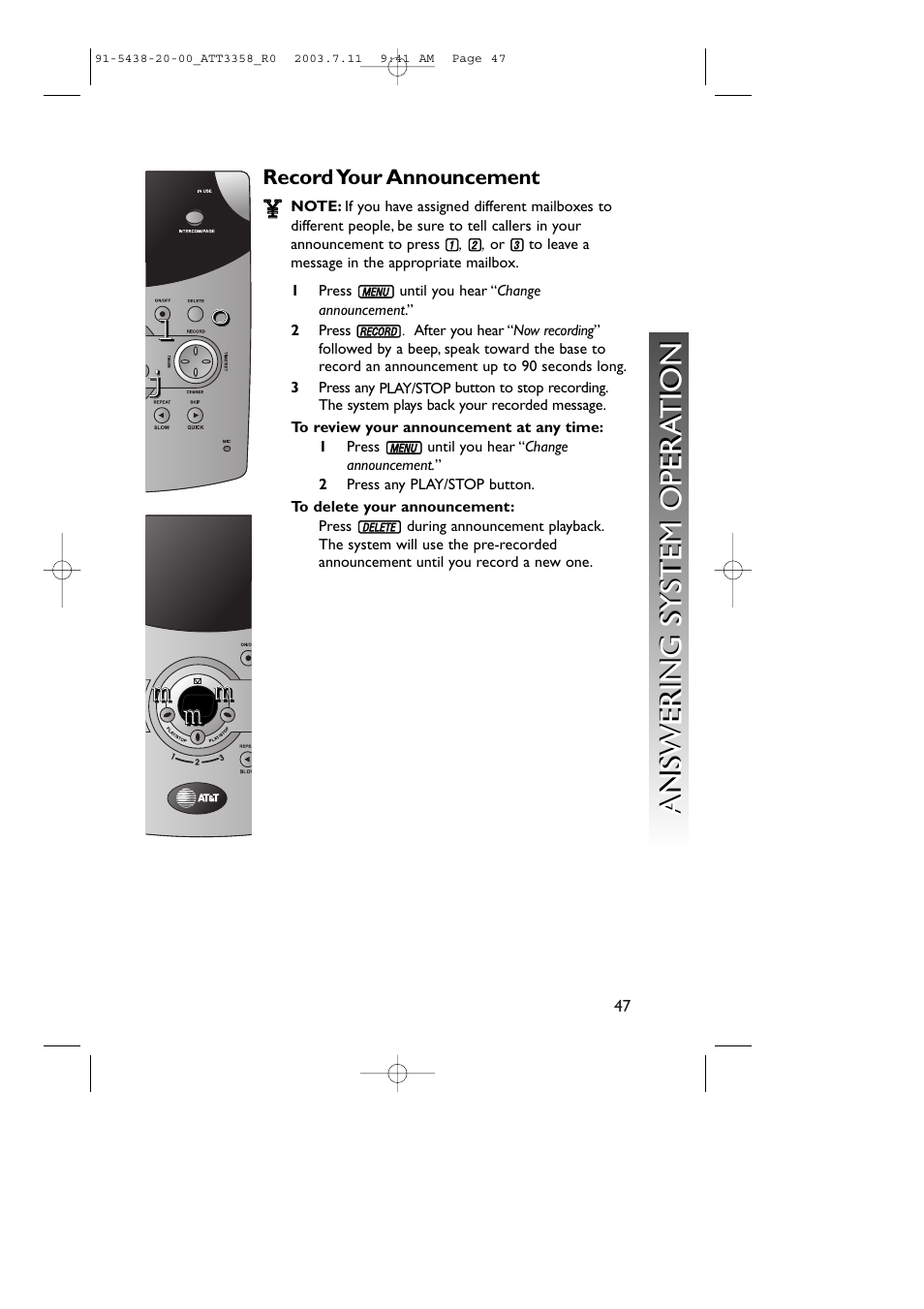 AT&T 3358 User Manual | Page 50 / 72
