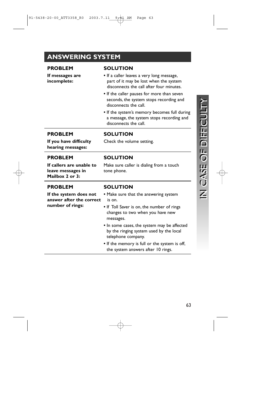 AT&T 3358 User Manual | Page 66 / 72