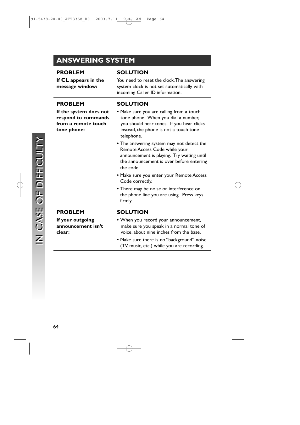 AT&T 3358 User Manual | Page 67 / 72