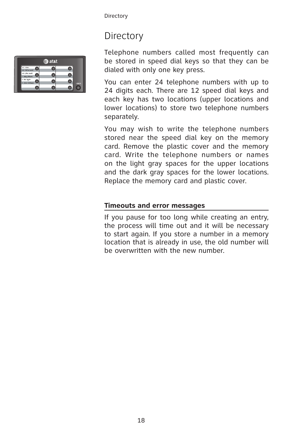 Directory | AT&T 983 User Manual | Page 21 / 39