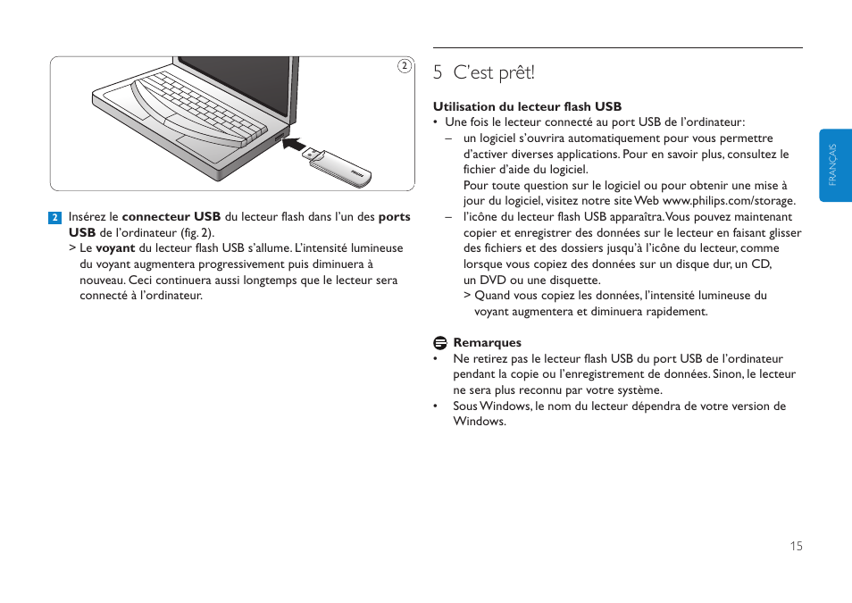 5 c’est prêt | Philips Clé USB User Manual | Page 15 / 98