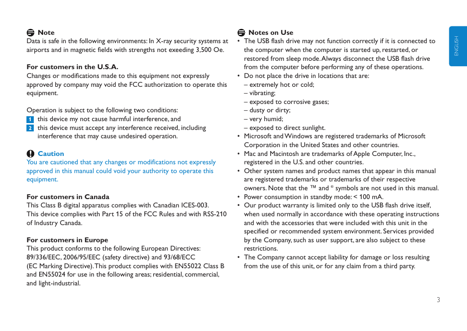 Philips Clé USB User Manual | Page 3 / 98