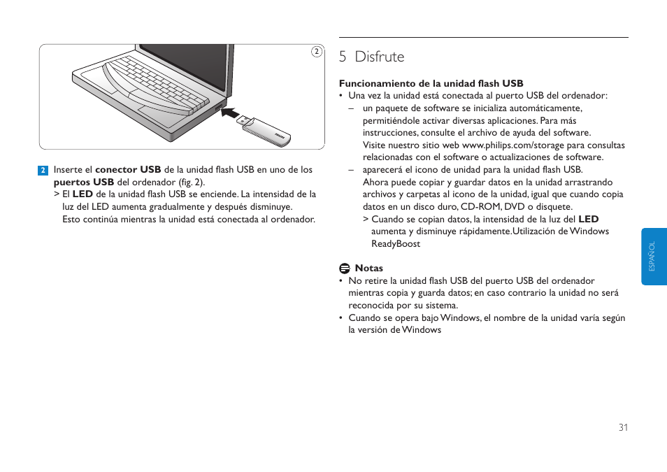 5 disfrute | Philips Clé USB User Manual | Page 31 / 98