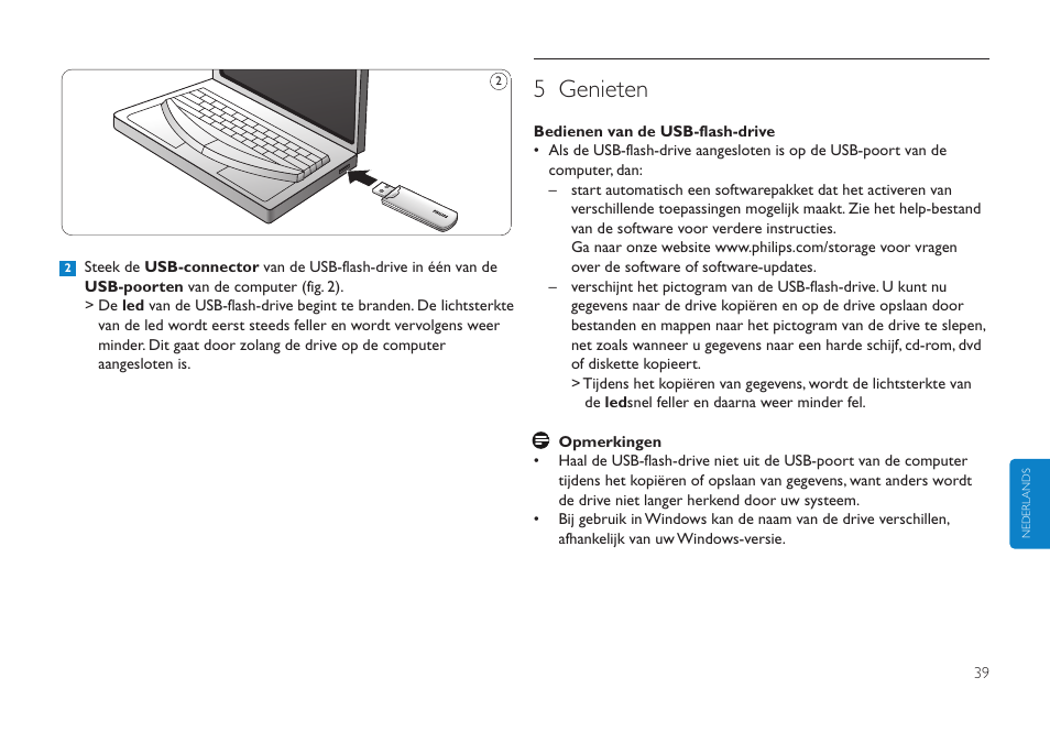 5 genieten | Philips Clé USB User Manual | Page 39 / 98