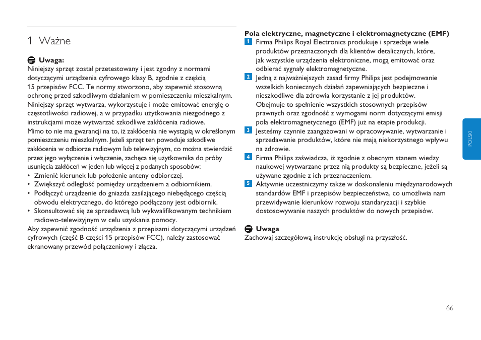 Kliknij tutaj, 1 ważne | Philips Clé USB User Manual | Page 66 / 98