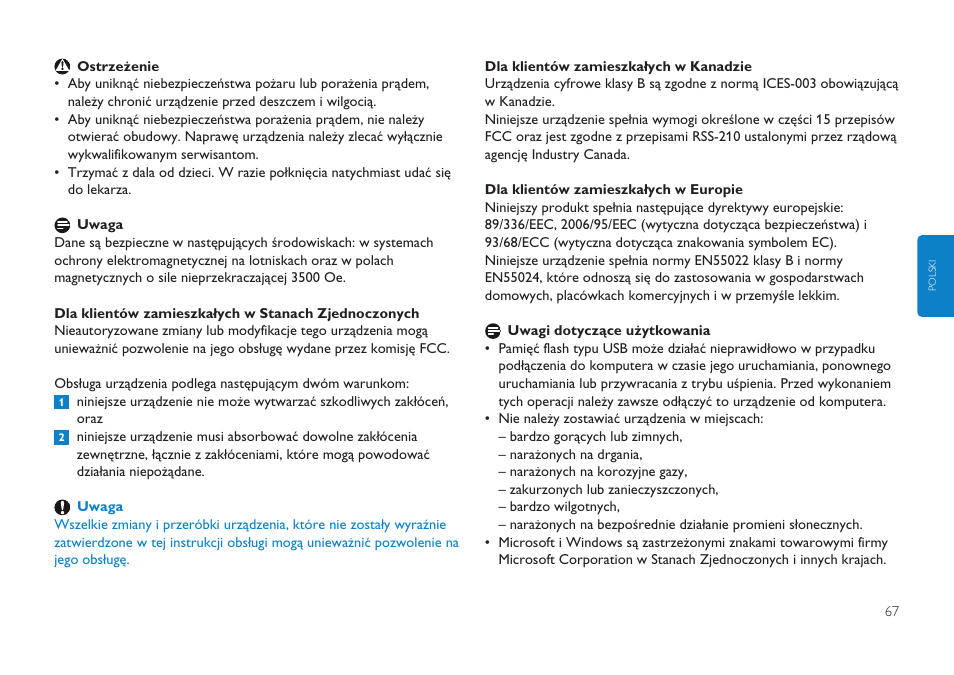 Philips Clé USB User Manual | Page 67 / 98