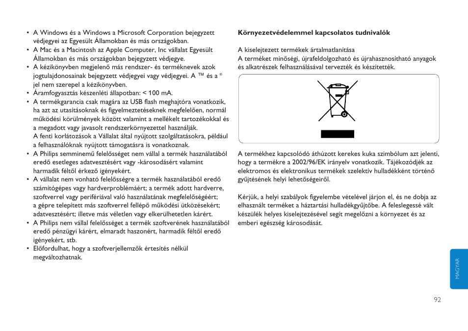 Philips Clé USB User Manual | Page 92 / 98