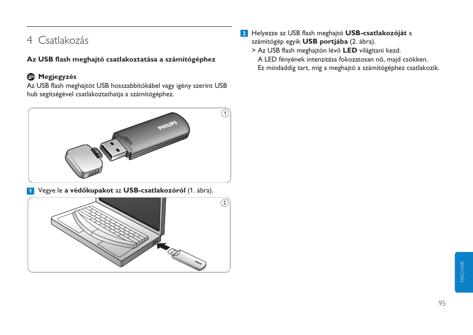 4 csatlakozás | Philips Clé USB User Manual | Page 95 / 98