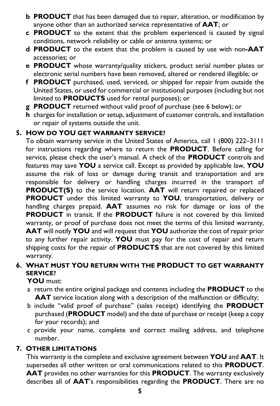 AT&T Trimline 265 User Manual | Page 8 / 36