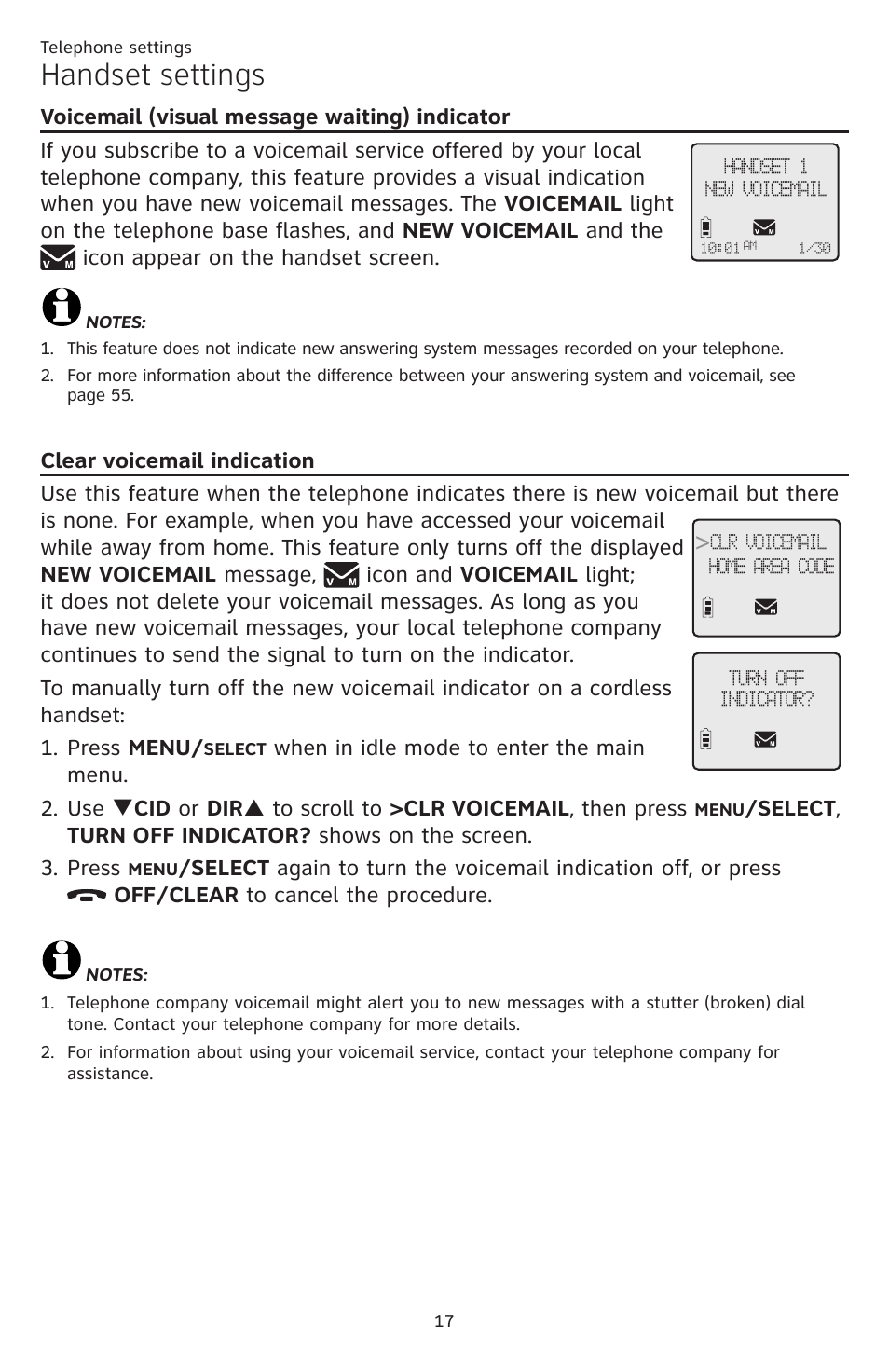 Handset settings | AT&T DECT CL84309 User Manual | Page 23 / 94
